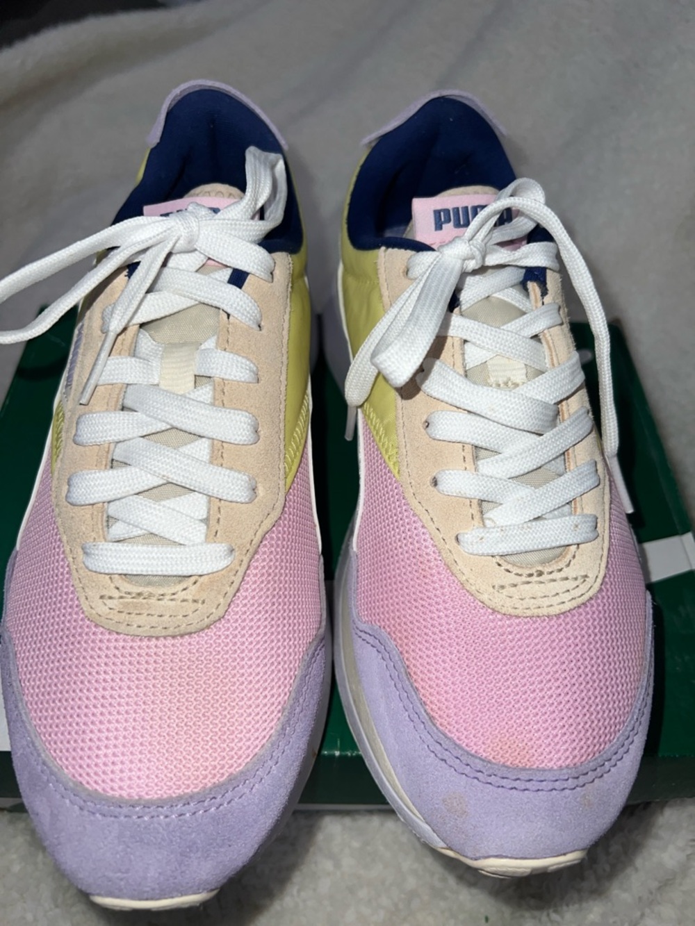 Puma Pastel Colorblock Sneakers - Pink, Lavender, Yellow